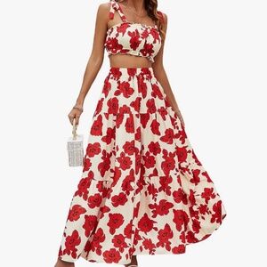 Boho Vacation Skirt and Top Set